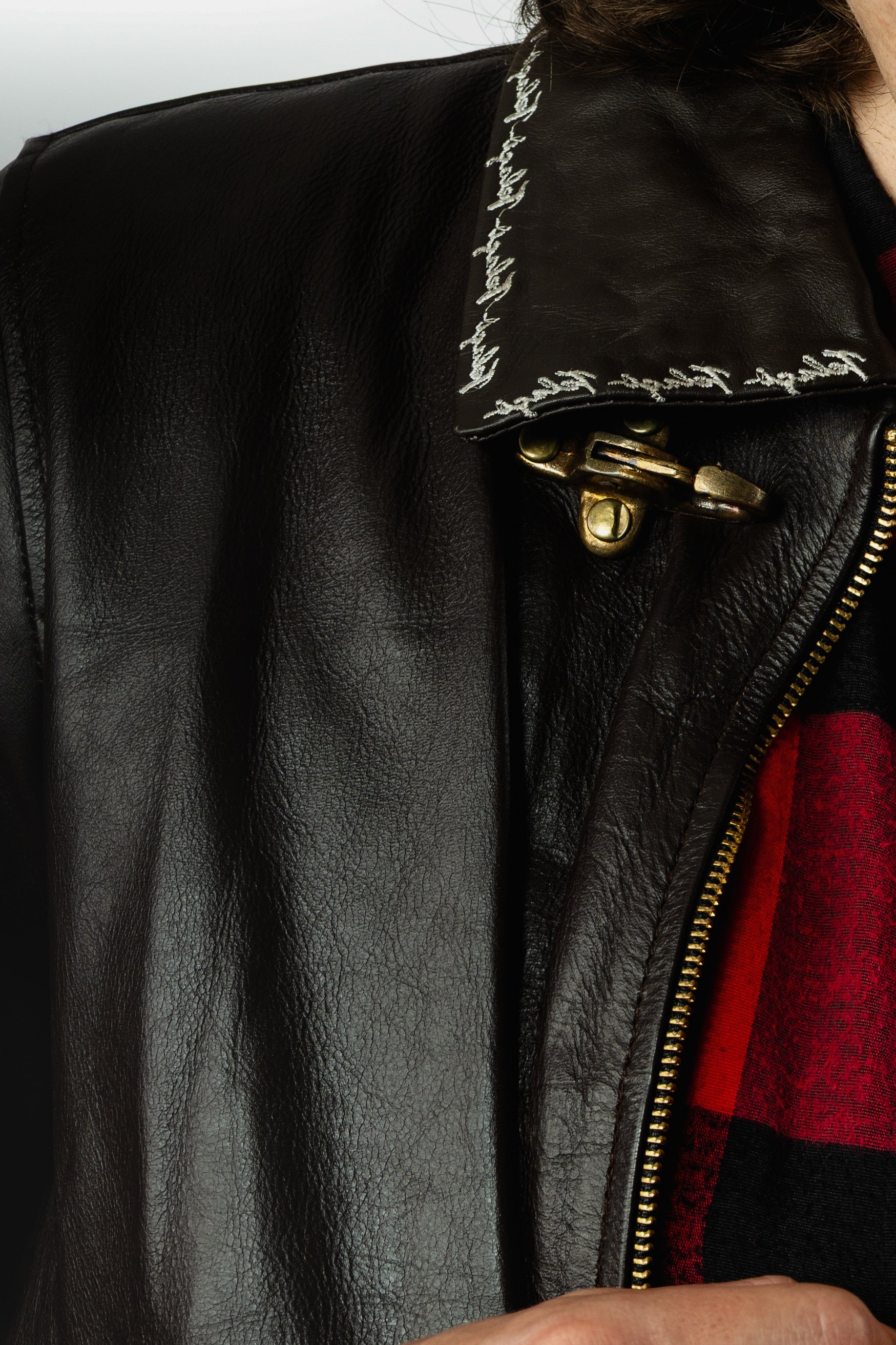 Clasp Leather Jacket