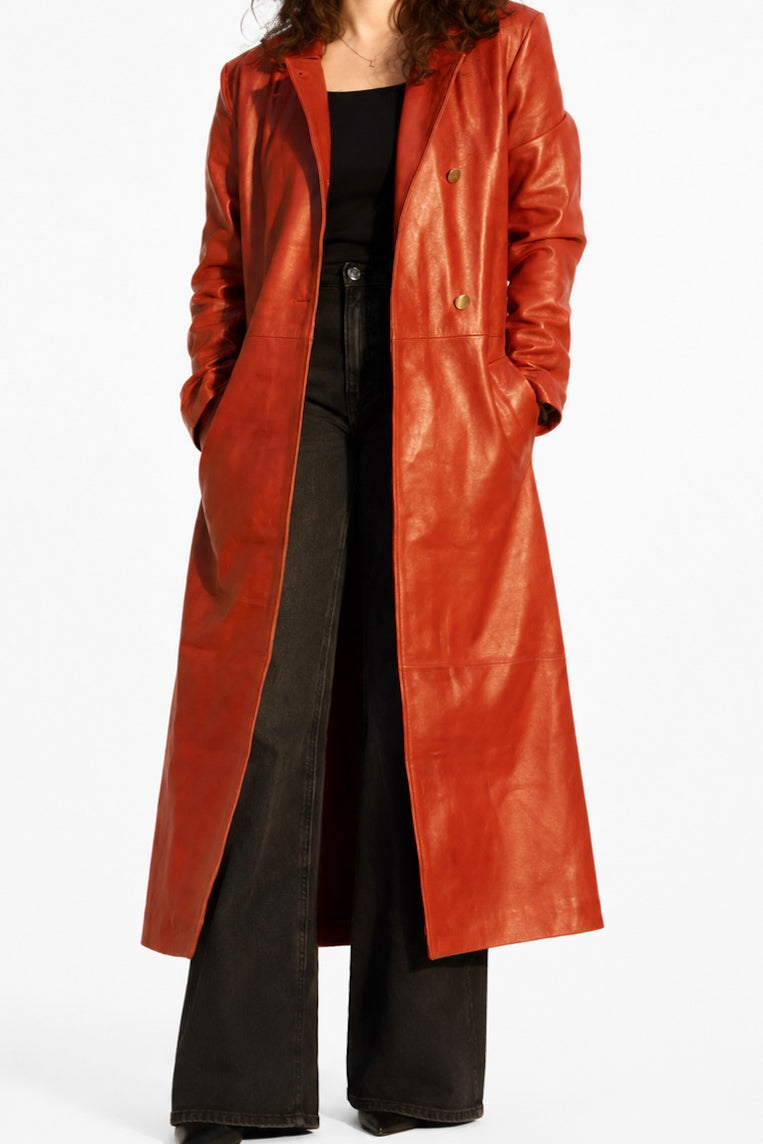 Leather Long Coat