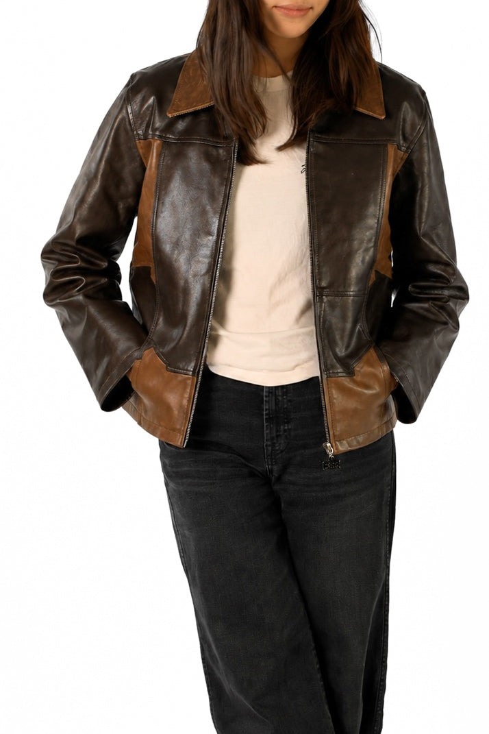 Panelled Cowhide Jacket