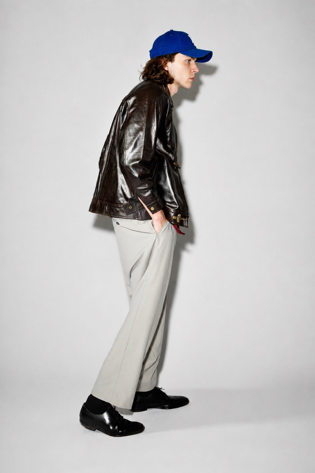 Clasp Leather Jacket