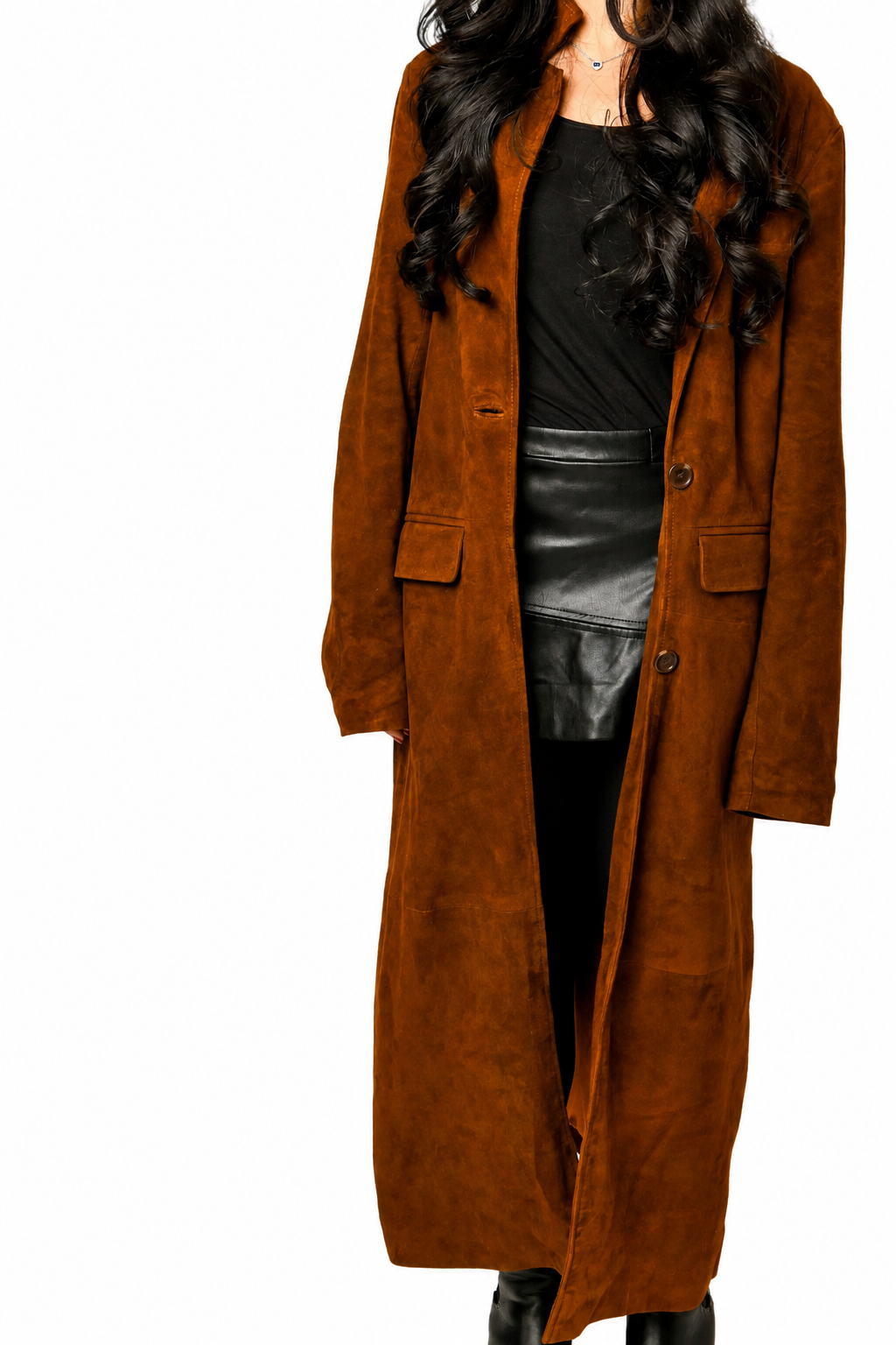 Suede Long Coat