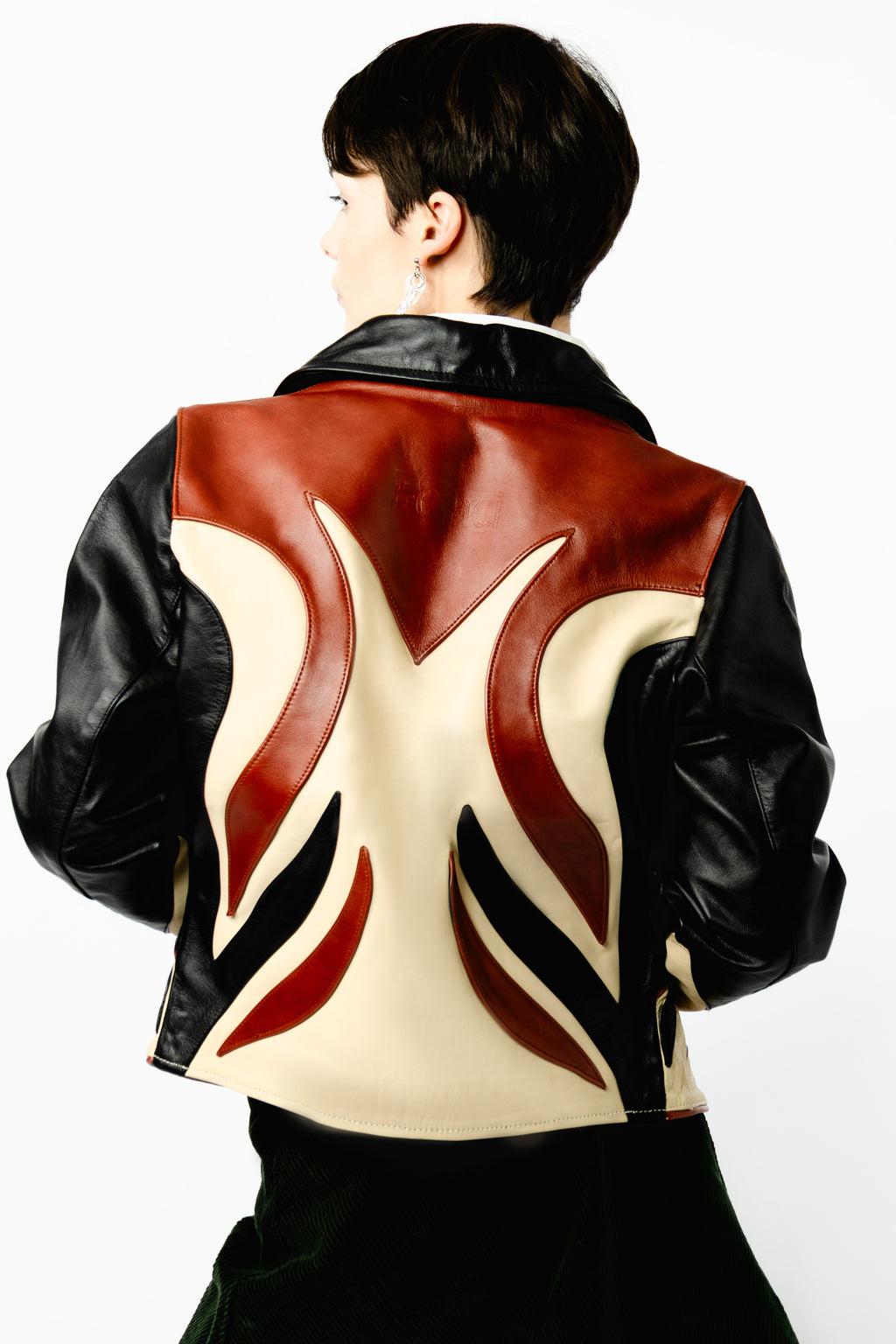 Panelled Leather Jacket