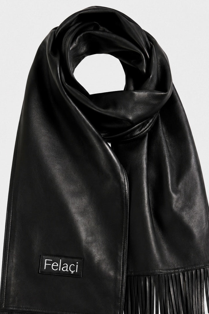 Fringed Lambskin Scarf