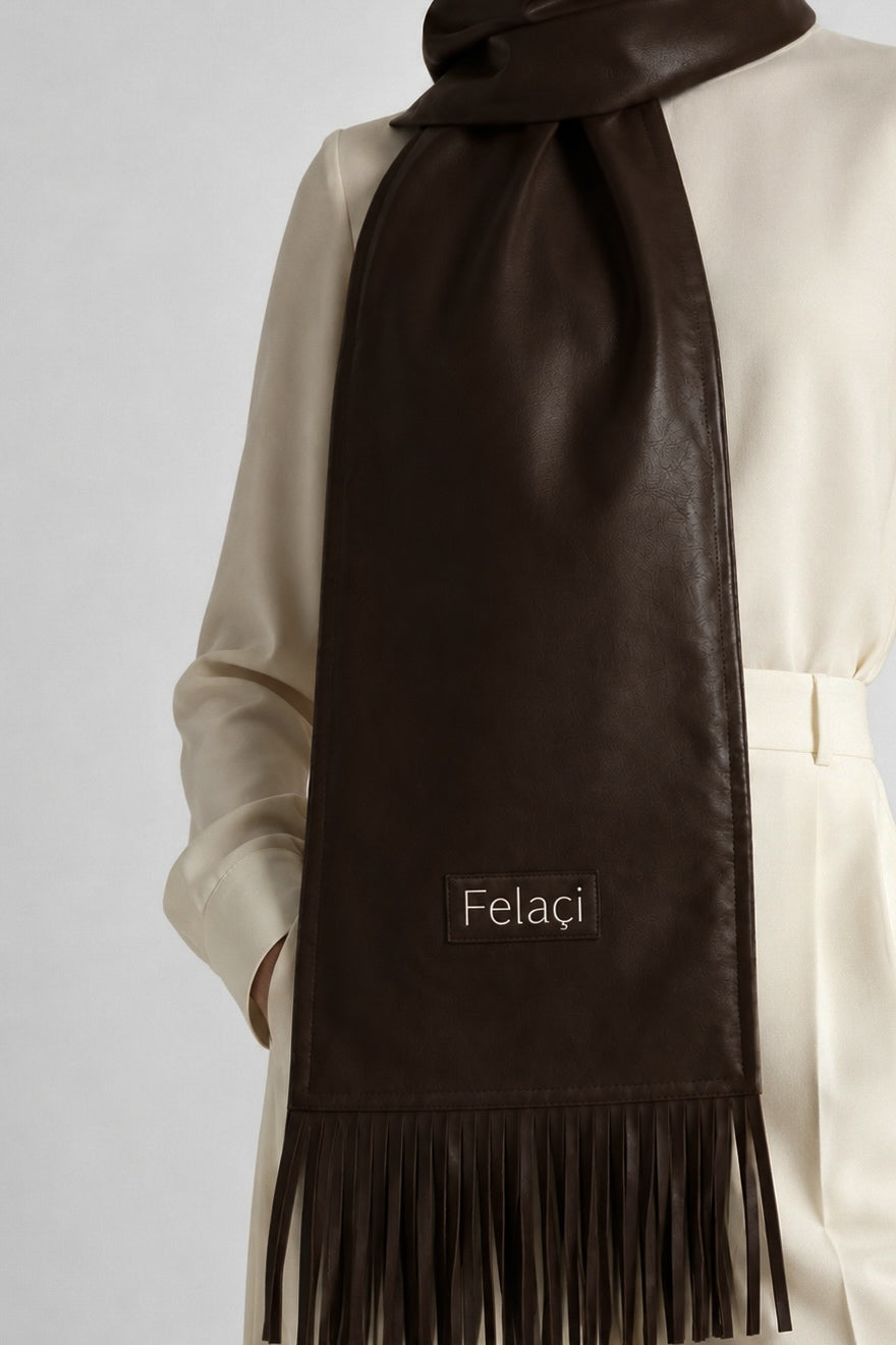 Fringed Lambskin Scarf