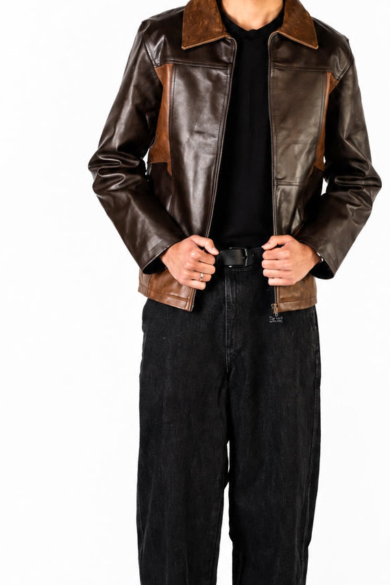 Panelled Cowhide Jacket