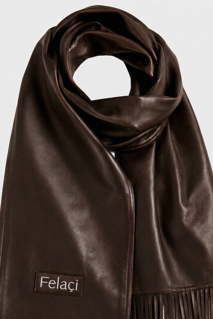 Fringed Lambskin Scarf