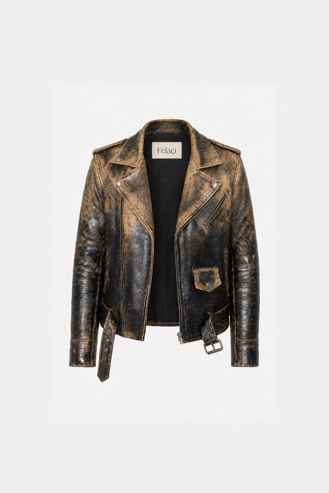 Distressed Biker Jacket