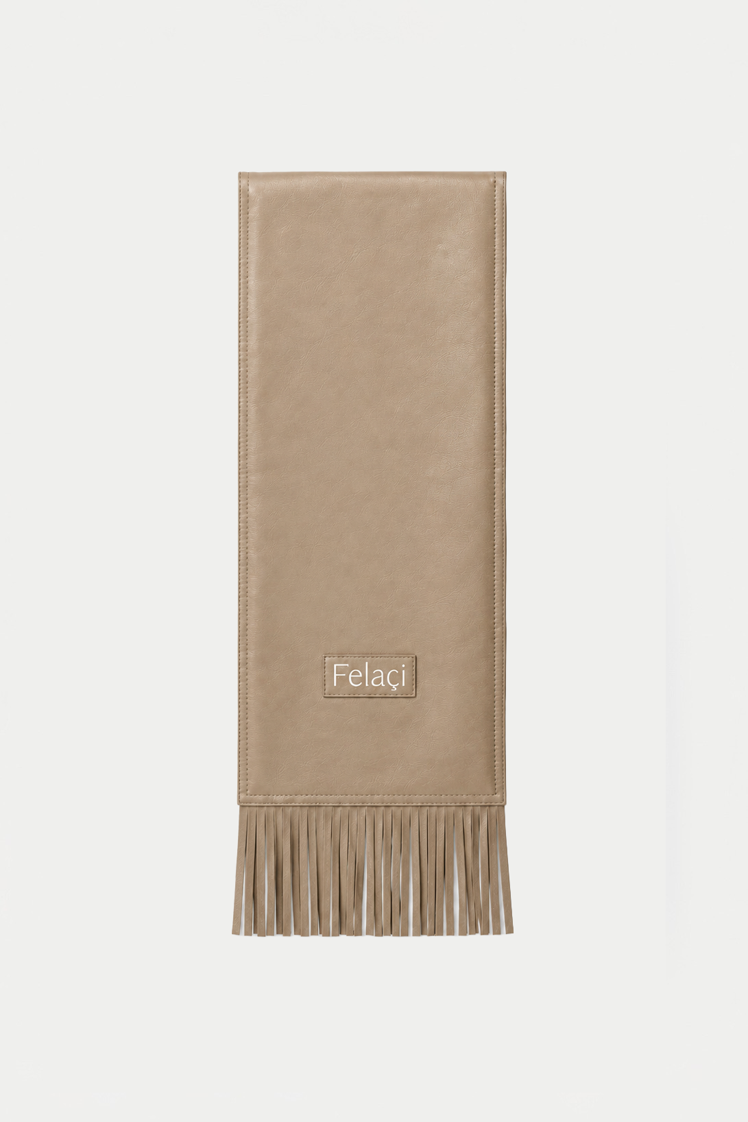 Fringed Leather Scarf